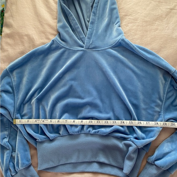 Forever 21 Velvet Cropped Hoodie - Picture 3 of 7
